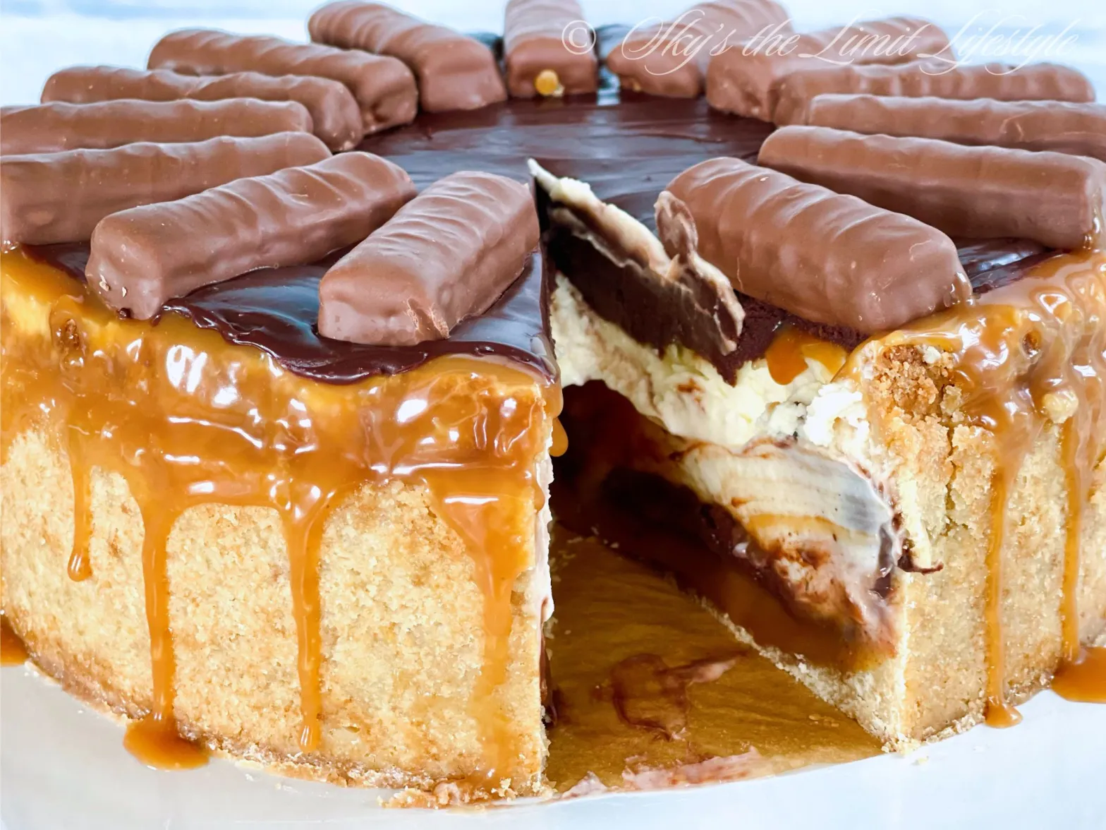 Twix Cheesecake Creation by Savor with Skill