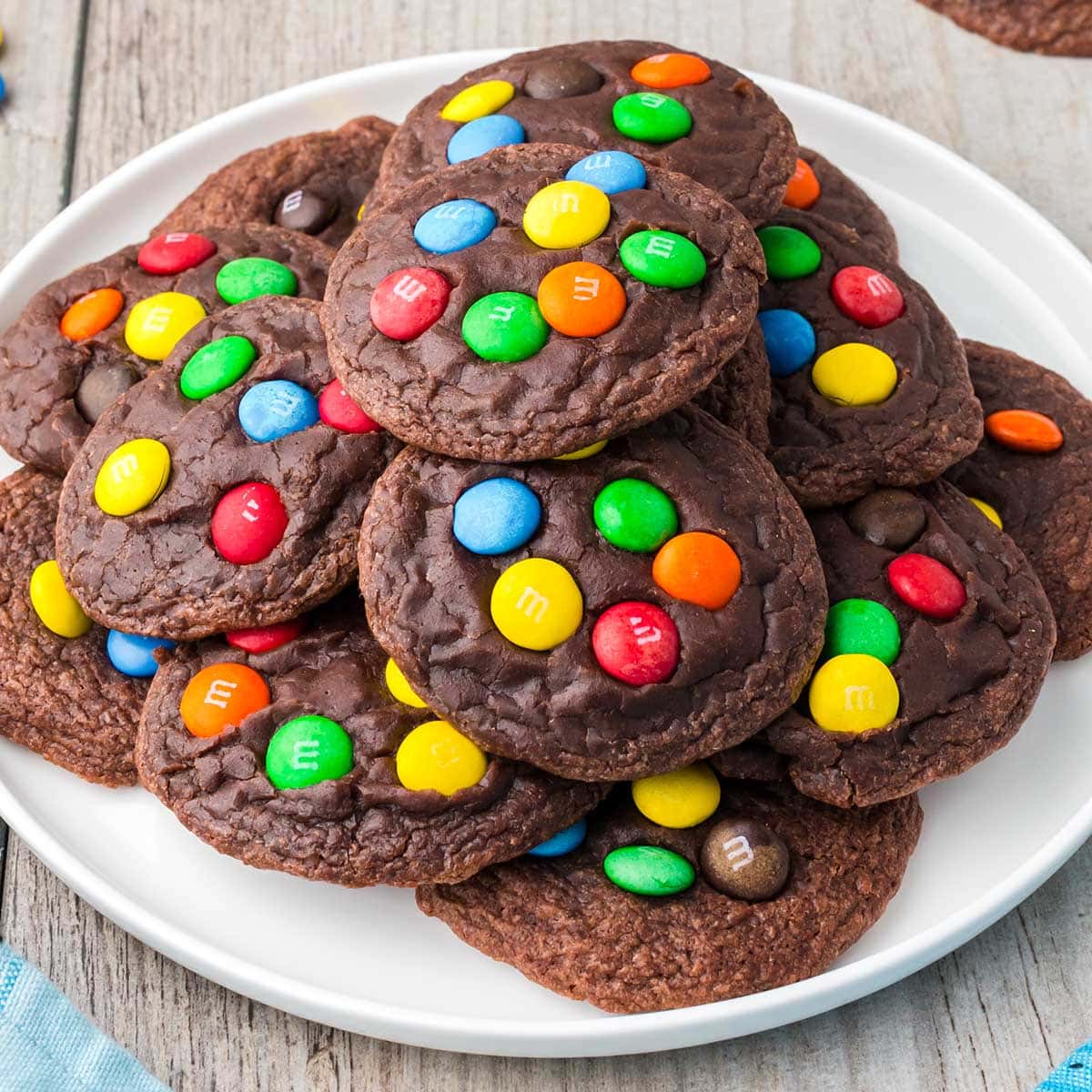 Chocolate M&M Cakemix Cookie Recipe