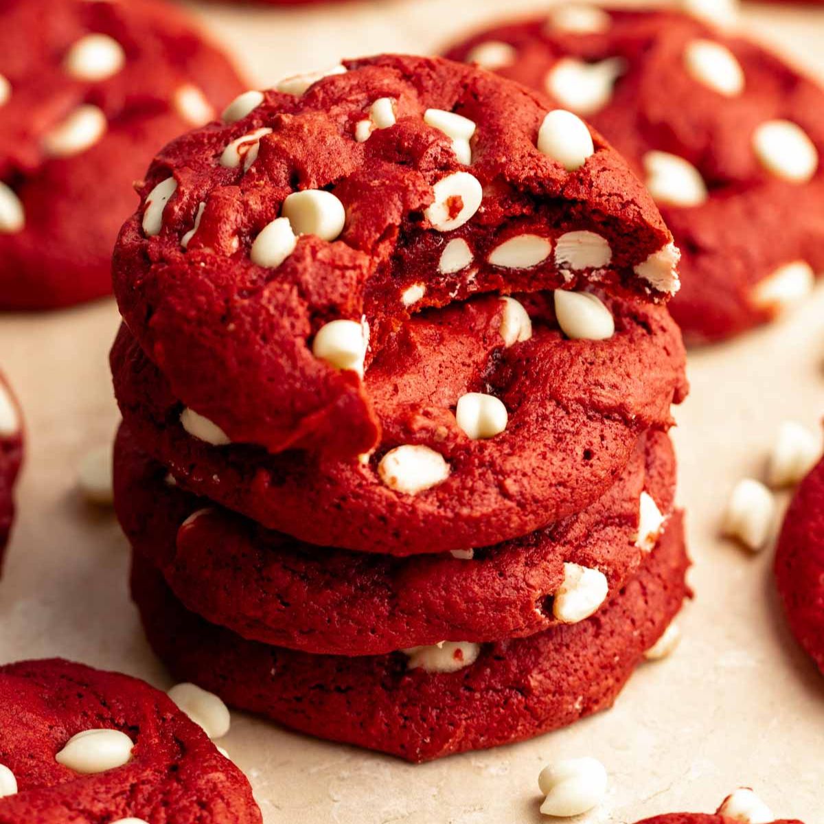 Easy Red Velvet 3 Ingredient Cake Mix Cookies 
